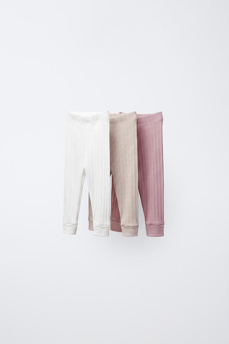 PACK TRES LEGGING POINTELLE