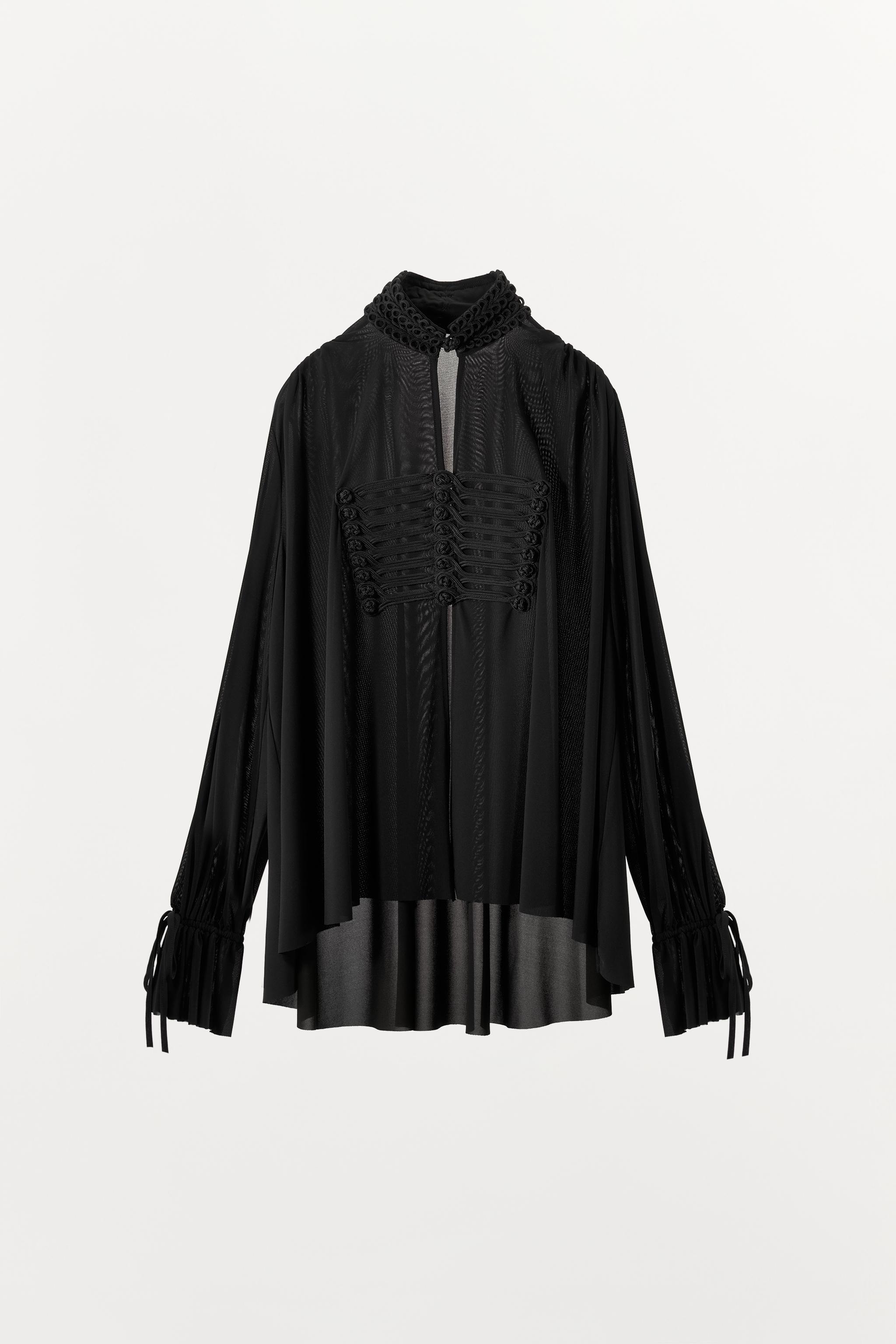 OVERSIZE FROG FASTENING BLOUSE