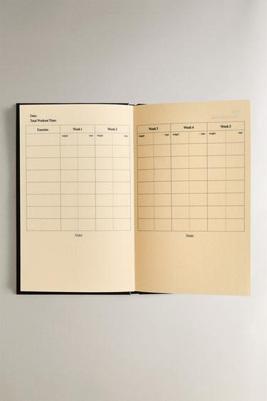 TRAINING NOTEBOOK SET (SET OF 3) - Grey / Beige by Zara - Image 2