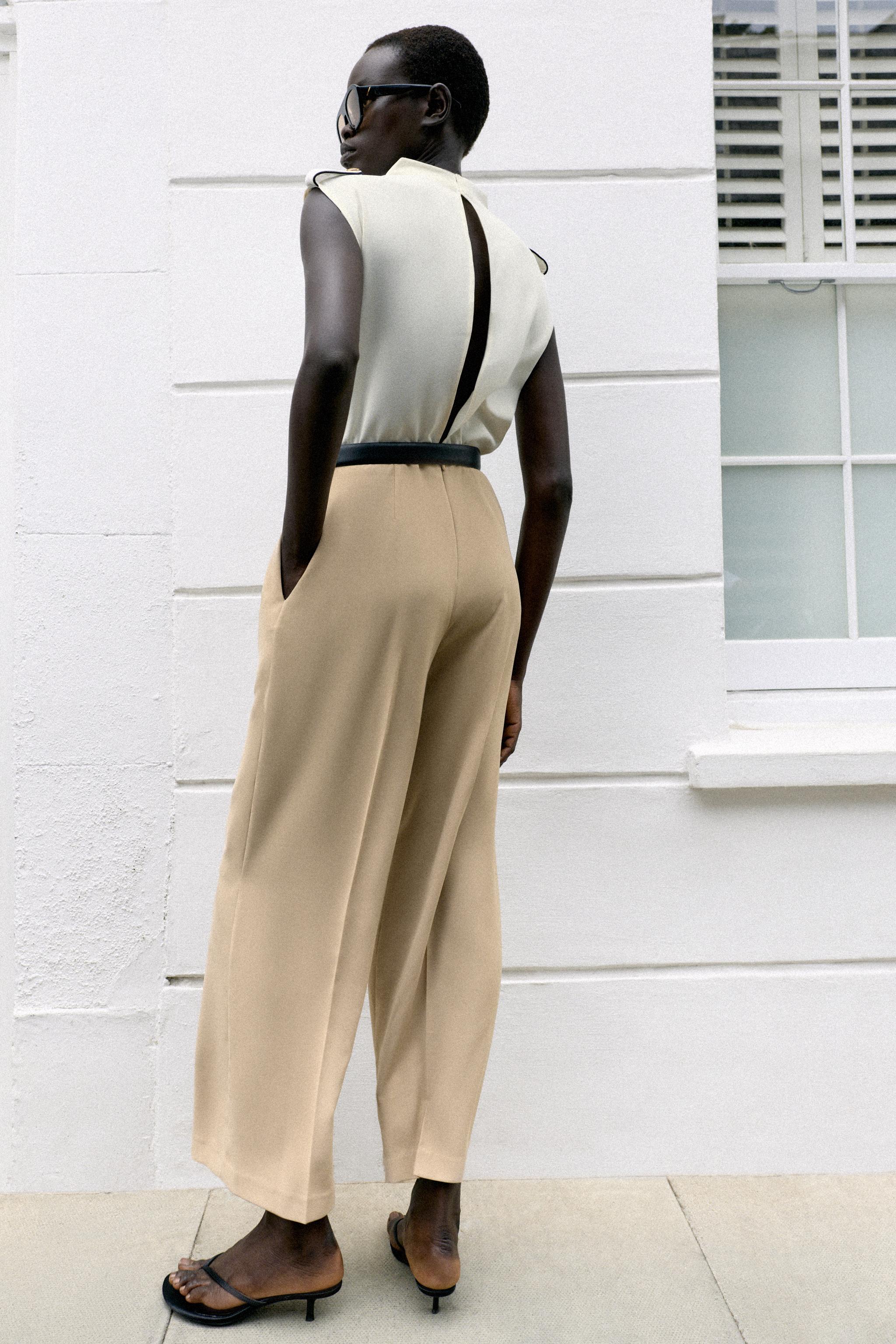 Женские комбинезоны Zara BELTED JUMPSUIT — фото 6