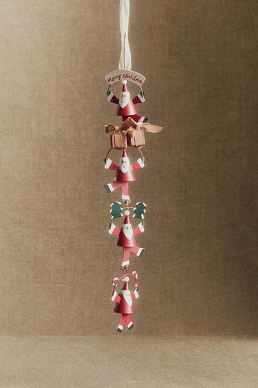 FATHER CHRISTMAS CASCADE CHRISTMAS DECORATION - Red by Zara - Image 4