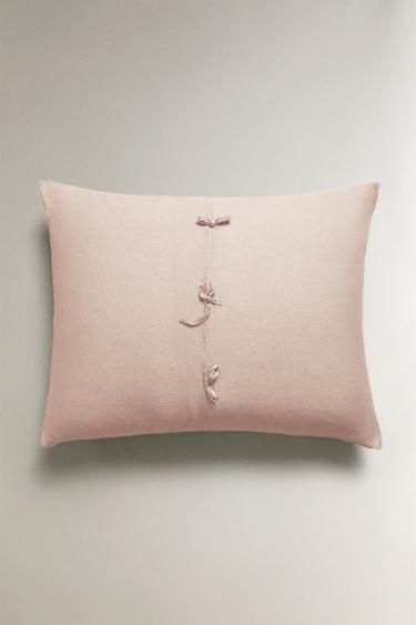 XXL LINEN CUSHION COVER - Pale pink by Zara - Image 3
