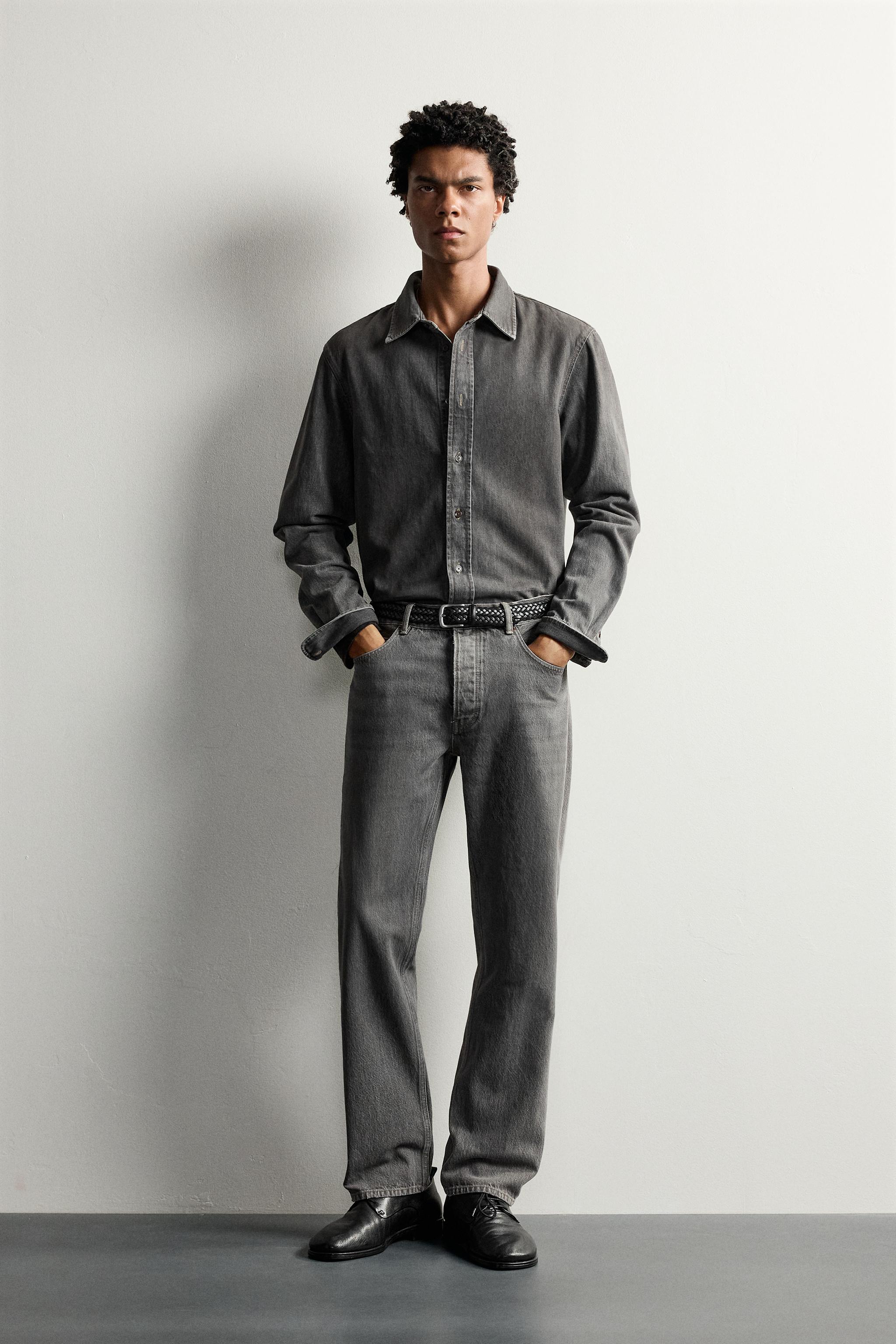 レギュラーフィット デニムパンツ - グレー | ZARA Japan / 日本