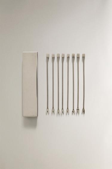 SADA NAPICHOVÁTEK NA APERITIV S KOVOVOU KRABIČKOU (SADA 6 KS) - Ocelová od Zara - Obrázek 0