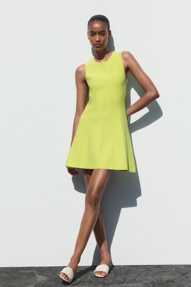 Zara Italia Vestito A Pieghe Zara VESTITO MIDI PLISSETTATO