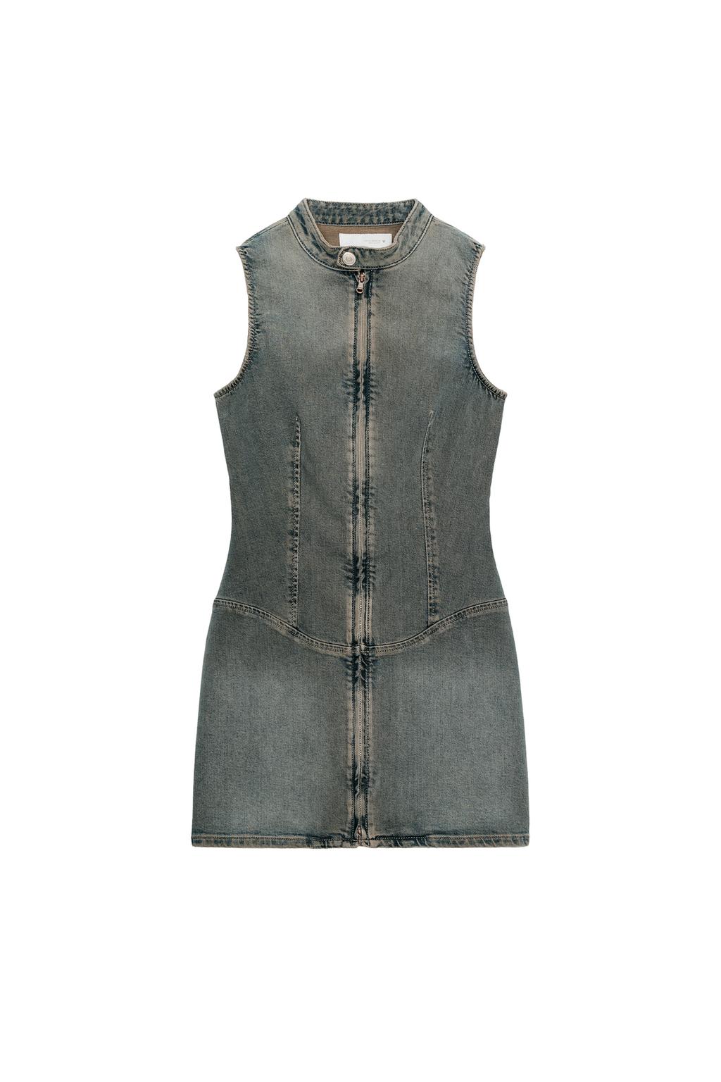 TRF ZIPPER DENIM DRESS - image 3