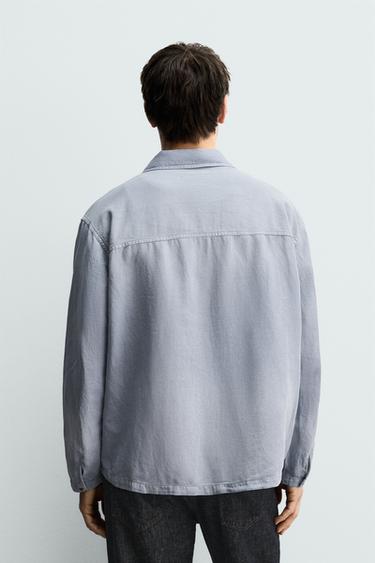 COTTON/LINEN POLO SHIRT - Blue by Zara - Image 2