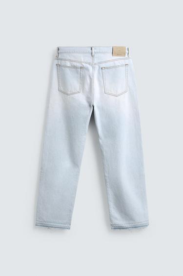 STRAIGHT ANKLE FIT JEANS - Light blue by Zara - Image 7