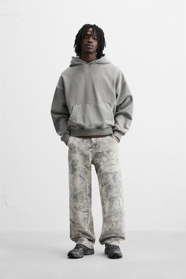 WASHED CARPENTER TROUSERS - Printed by Zara - Image 0