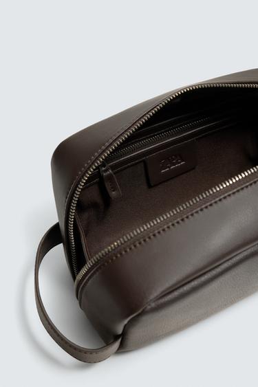 TEXTURED TOILETRY BAG - Brown by Zara - Image 3
