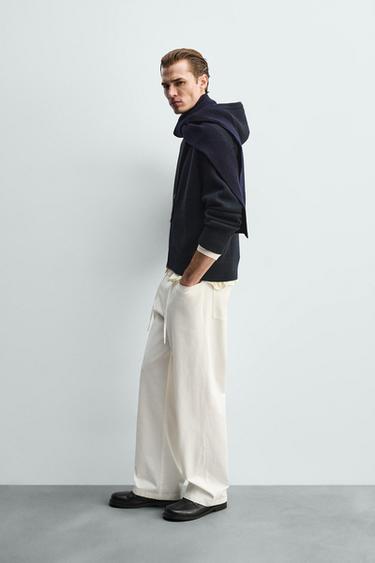 PANTALON FLUIDE COUPE DÉCONTRACTÉE - Blanc de Zara - Image 3