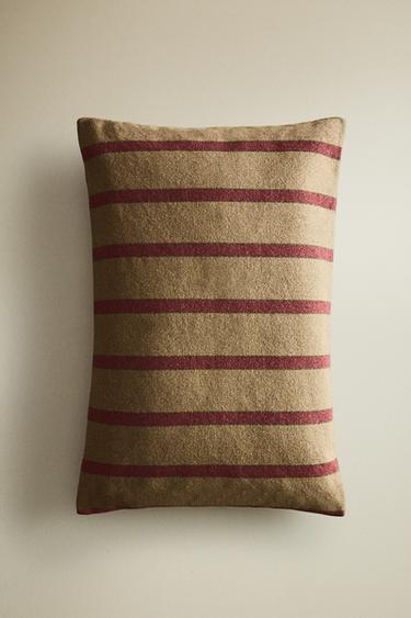 STRIPED CUSHION COVER - Mustard by Zara