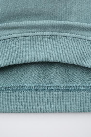 EMBROIDERED TOWELLING SWEATSHIRT AND JOGGERS SET - Green / Blue by Zara - Image 4