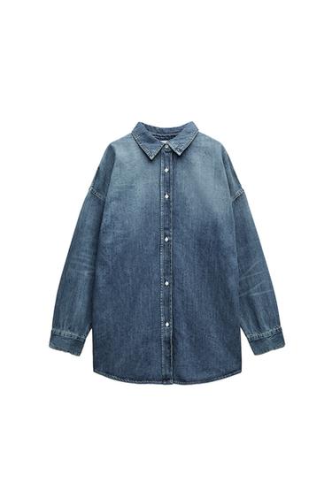 TRF OVERSIZE DENIM SHIRT