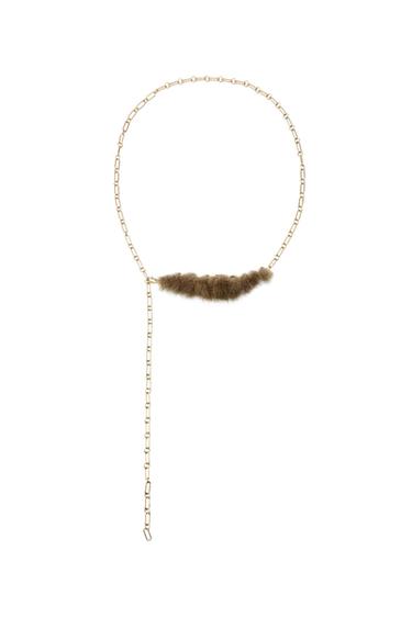 LIMITED EDITION FAUX FUR CHAIN BELT