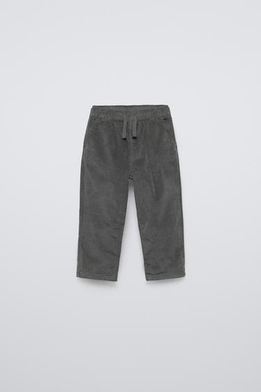 LINED NEEDLECORD TROUSERS - Blue by Zara