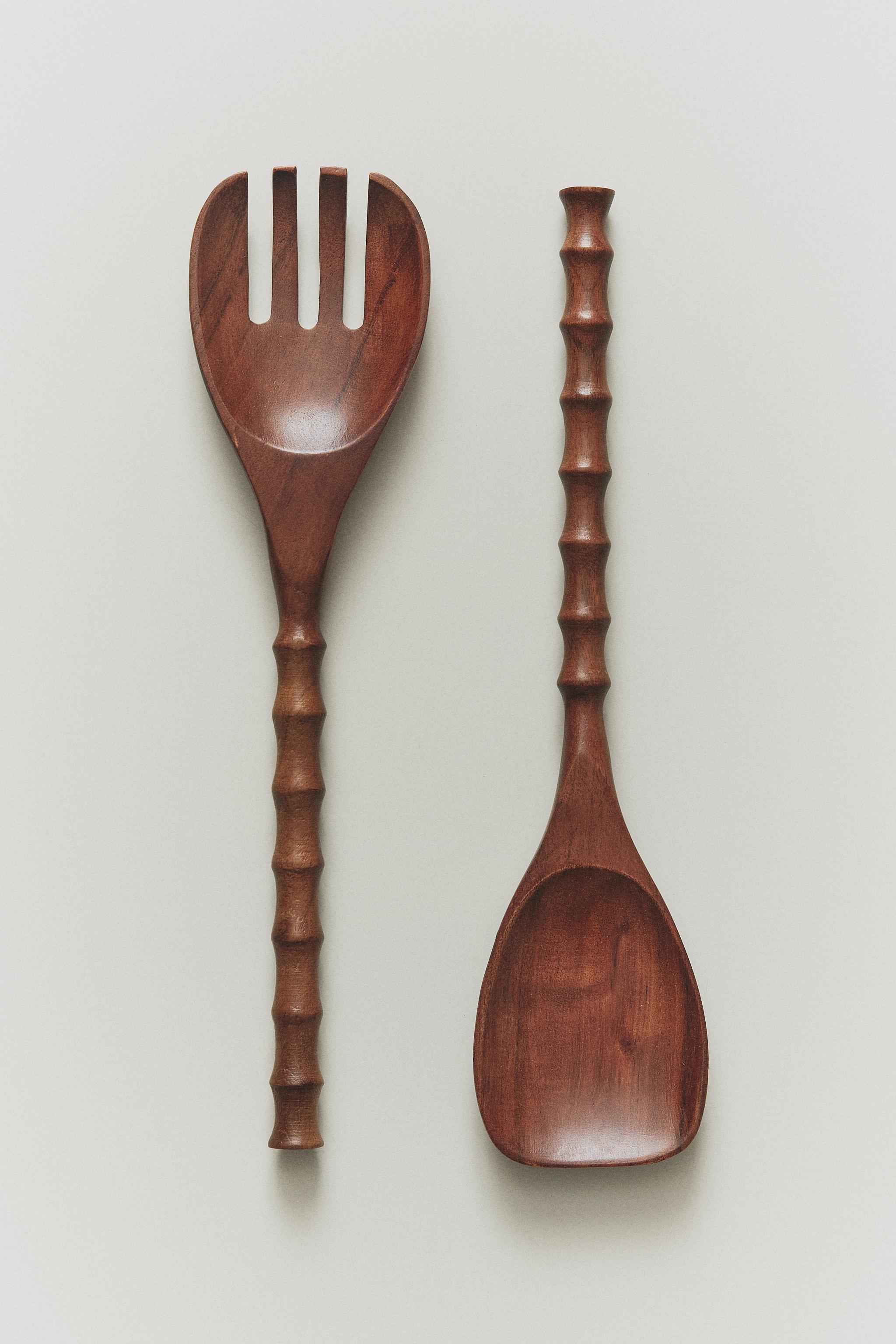WOODEN SALAD CUTLERY (SET OF 2)