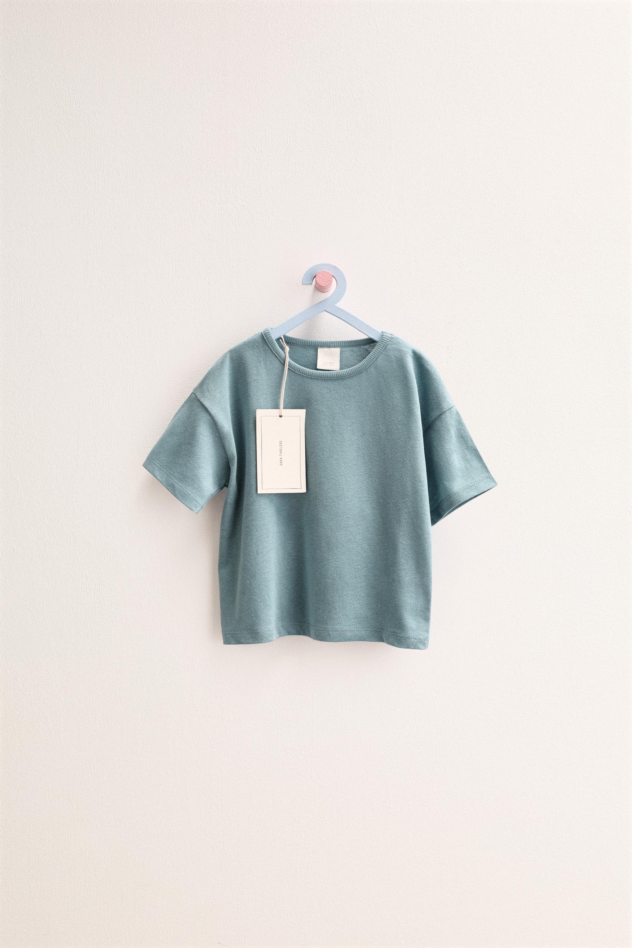 ZARA TIMELESS - PLAIN COTTON LINEN T-SHIRT