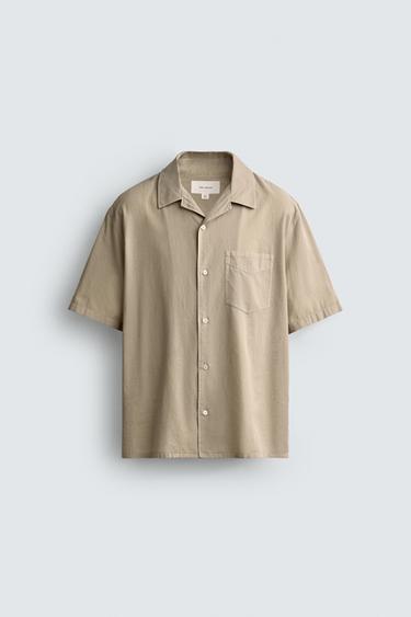 COTTON VOILE SHIRT - Taupe grey by Zara