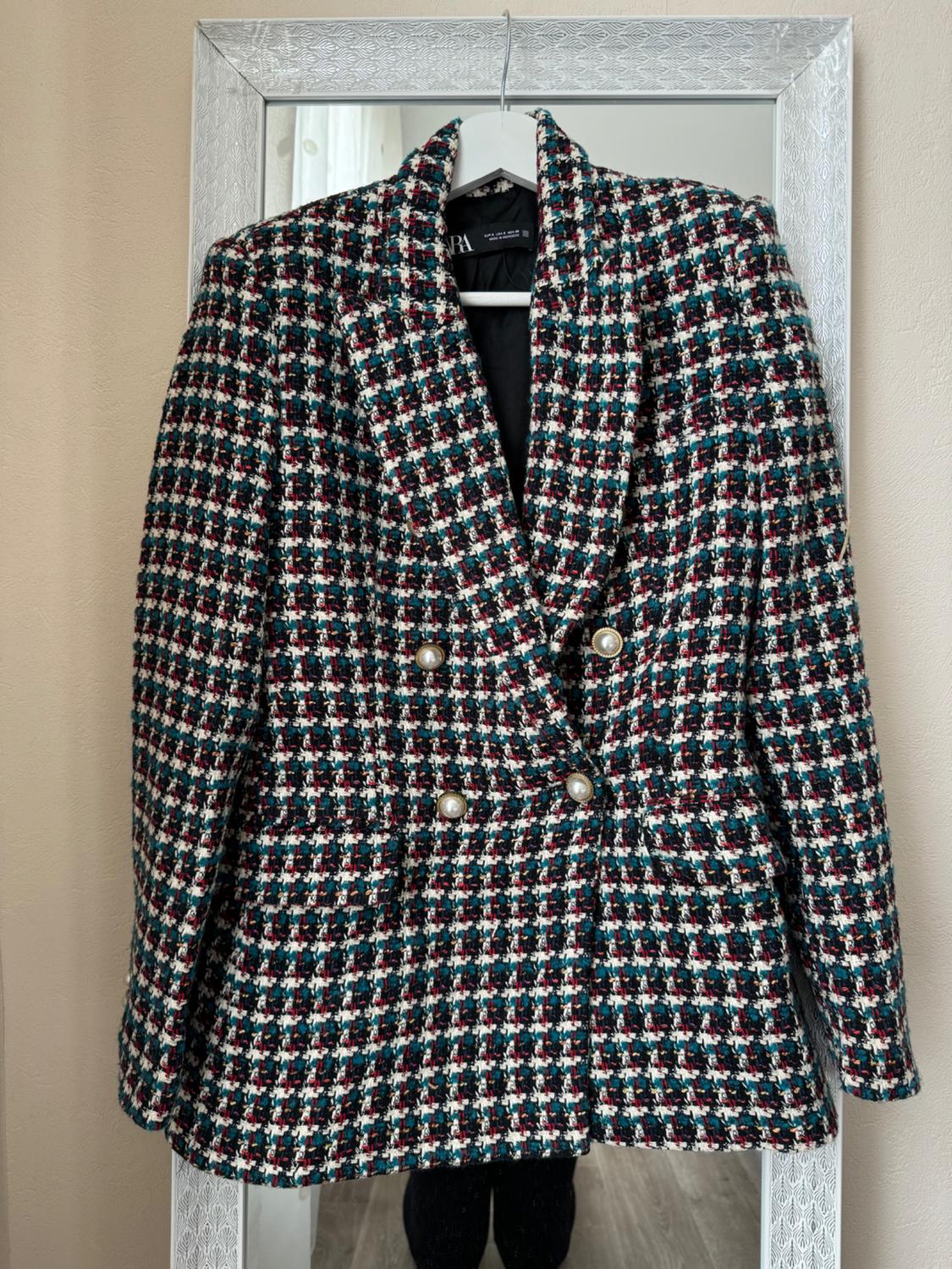 TEXTURED DOUBLE-BREASTED BLAZER - Image 2