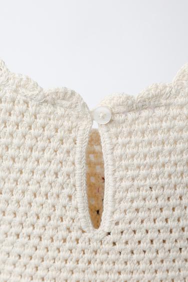 HELLO KITTY © SANRIO KNIT TOP - Ecru / Black by Zara - Image 3