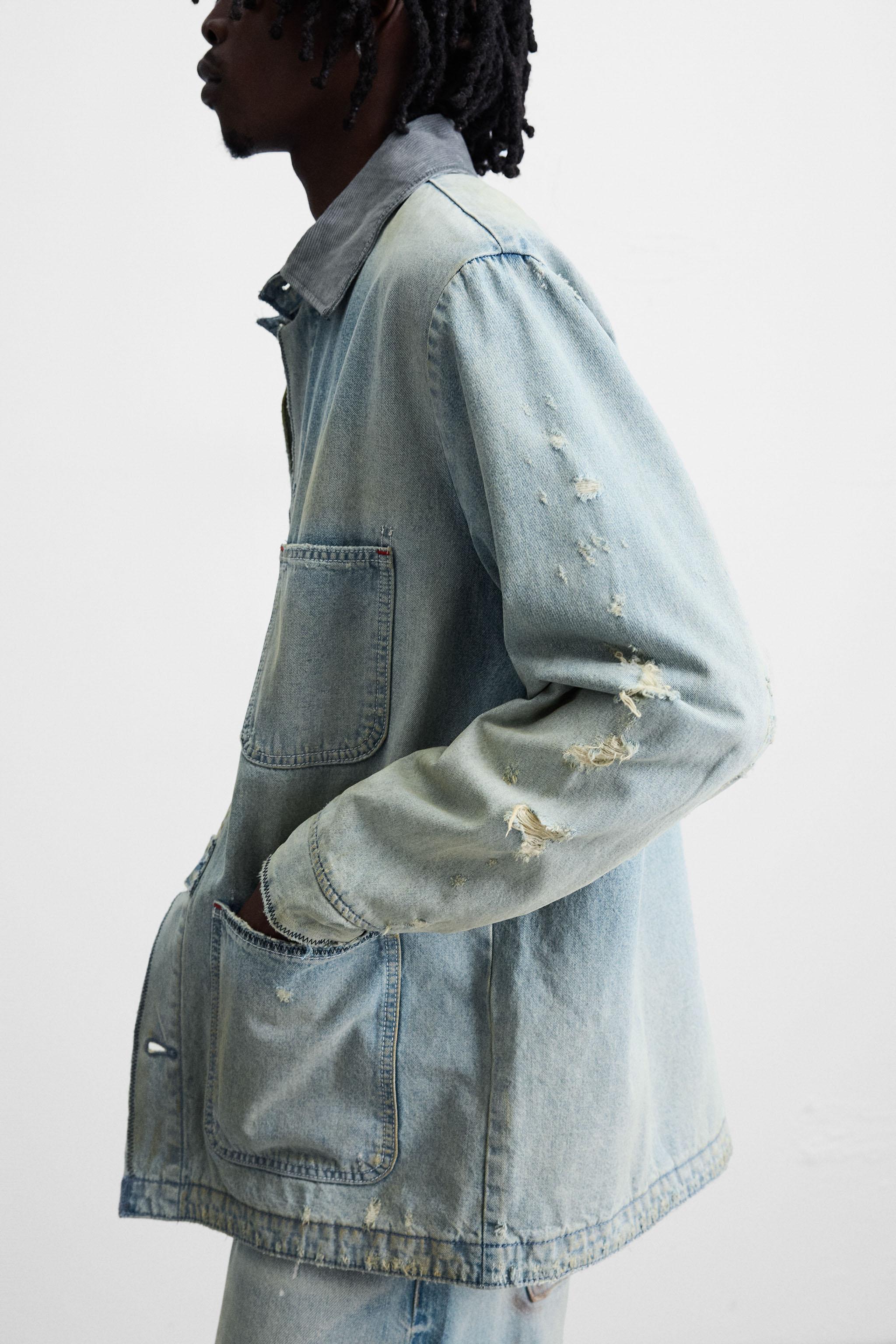 VINTAGE WASHED DENIM OVERSHIRT - Light blue | ZARA United States