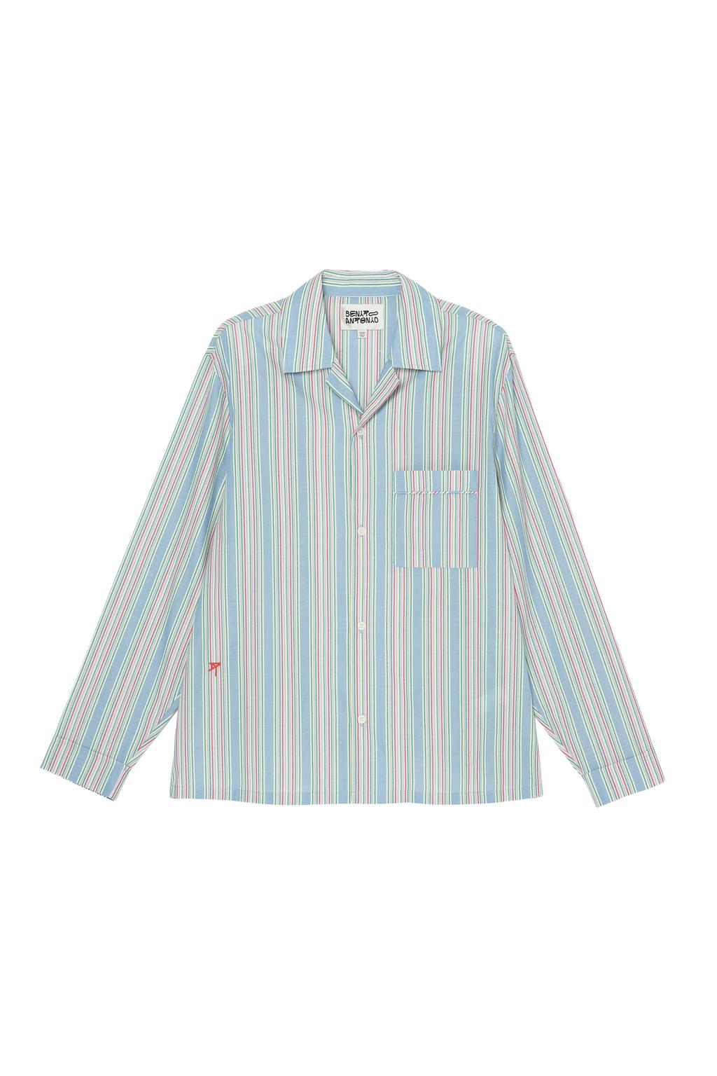 RELAXED FIT STRIPED JACQUARD SHIRT