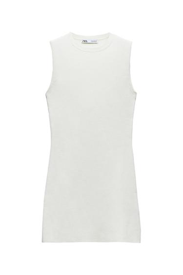 PLAIN KNIT MINI DRESS