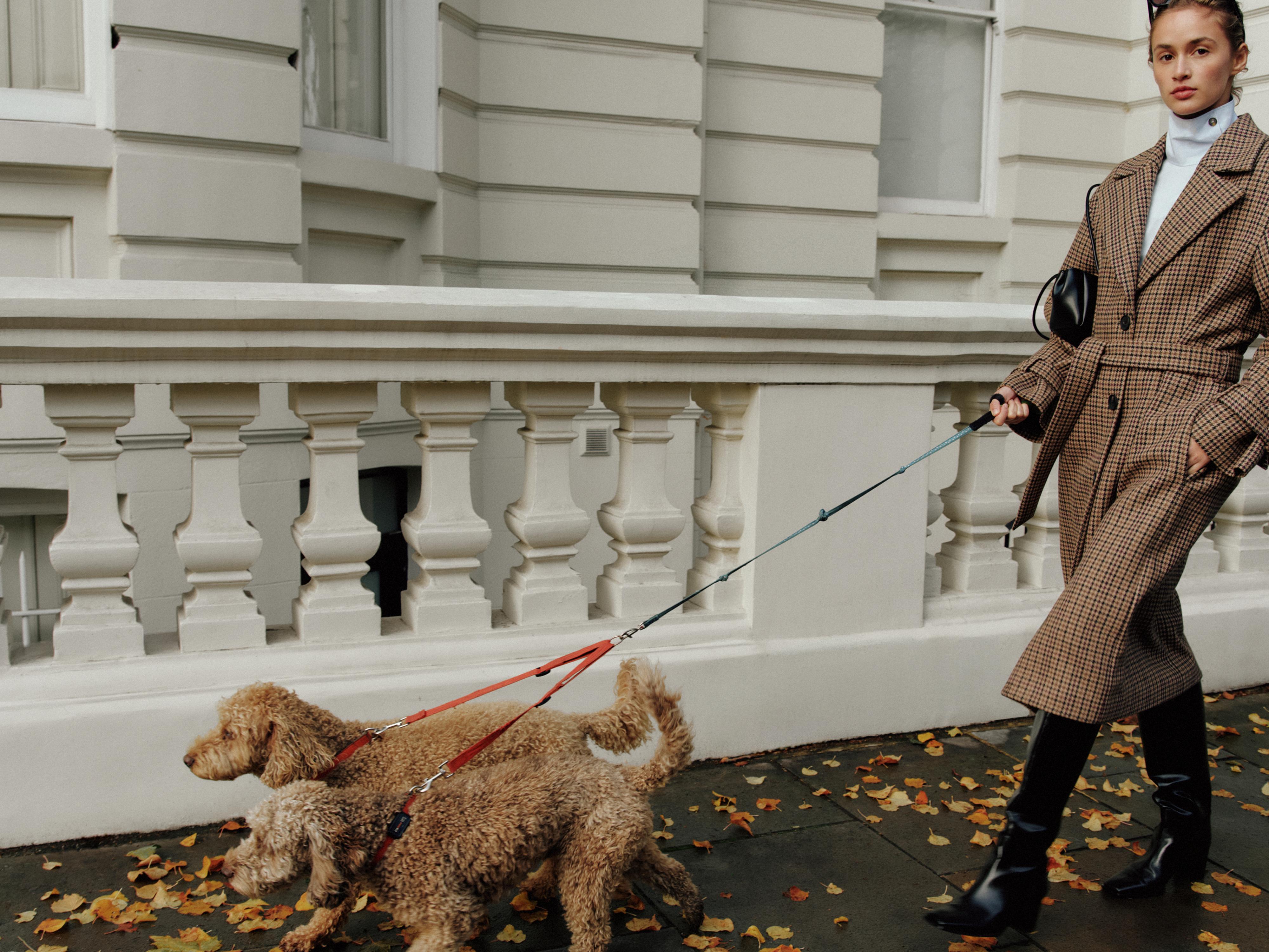 Houndstooth Wool Belted Coat by Zara