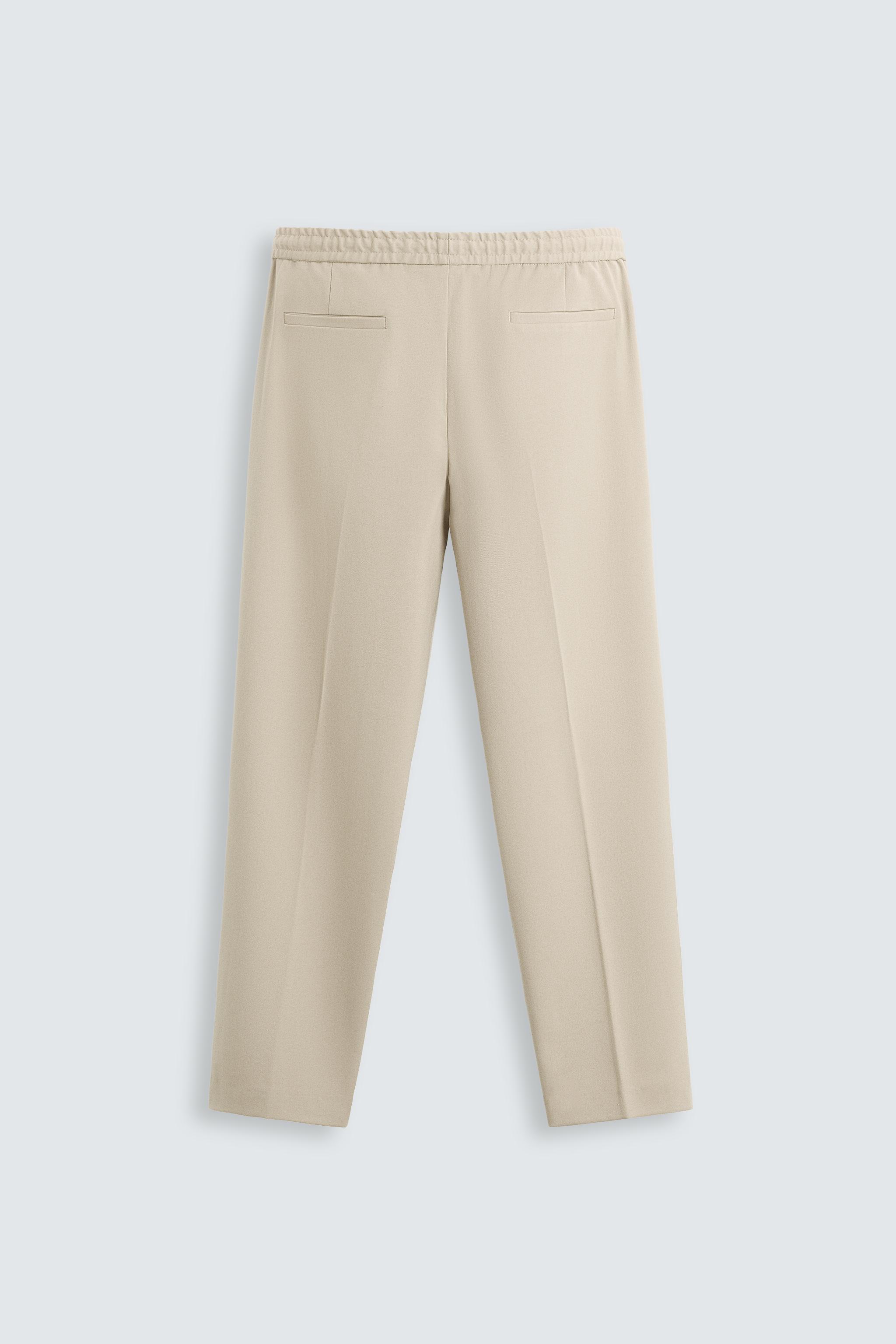 ★ZARA★ COMFORT FIT JOGGER WAIST TROUSERS COMFORT JOGGER-WAIST PANTS - Dark khaki | ZARA United States