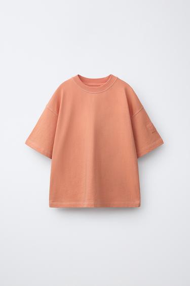 ФУТБОЛКА GARMENT DYE — ОРАНЖЕВЫЙ от Zara