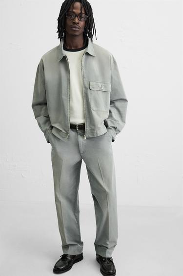 PANTALON CHINO IMPRIMÉ EFFET VINTAGE - Gris de Zara - Image 4