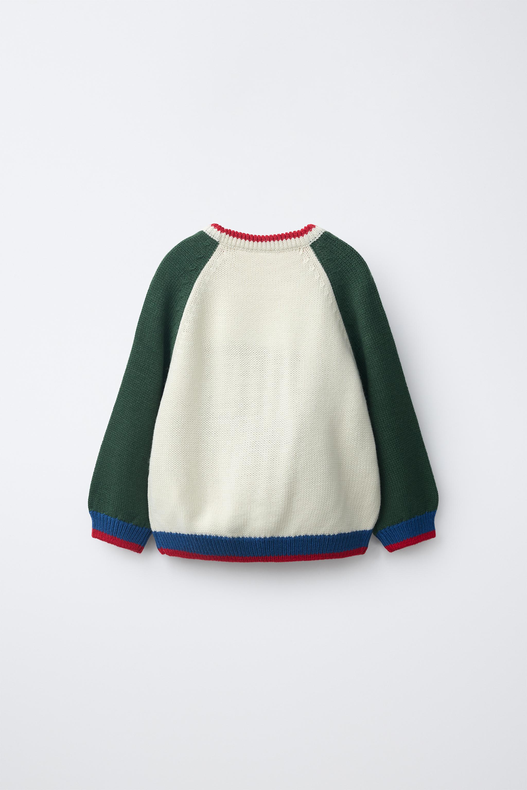 PLUTO MICKEY MOUSE © DISNEY KNIT JUMPER — Green / Ecru