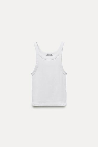 VAJAAMITTAINEN HALTERNECK-RIBBITOPPI - White Zaralta