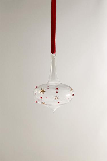 DECORAZIONE ALBERO DI NATALE IN BOROSILICATO A TROTTOLA - 990 di Zara - Immagine 0