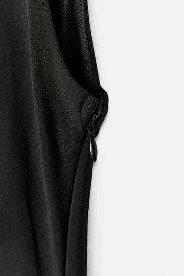 ROBE CUT OUT DRAPÉE PAILLETTES - Noir de Zara - Image 7