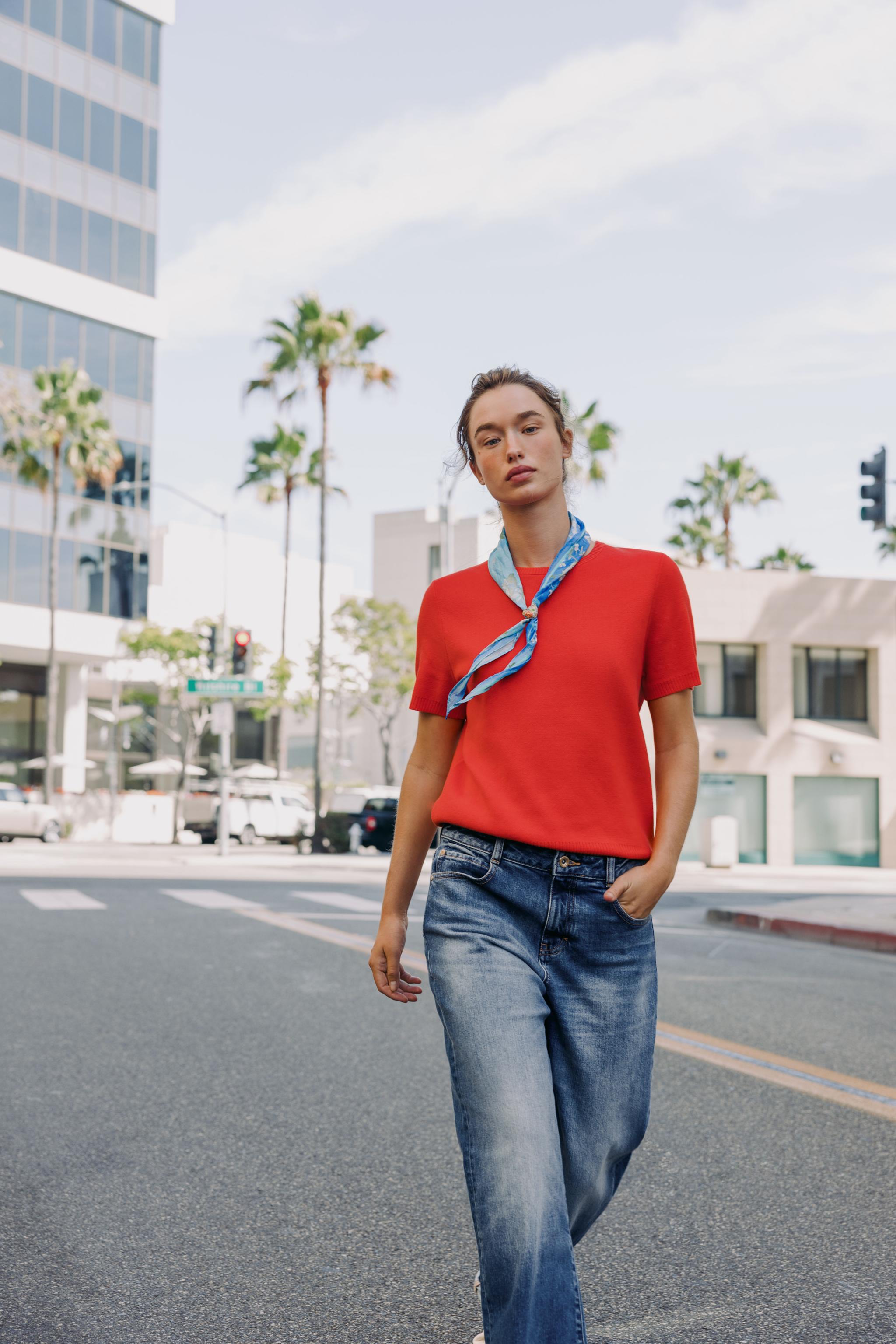 cos カーディガン　ニット　ピンク　レッド　赤　zara  セール】 セーラーカラーカーディガン （カーディガン・ボレロ