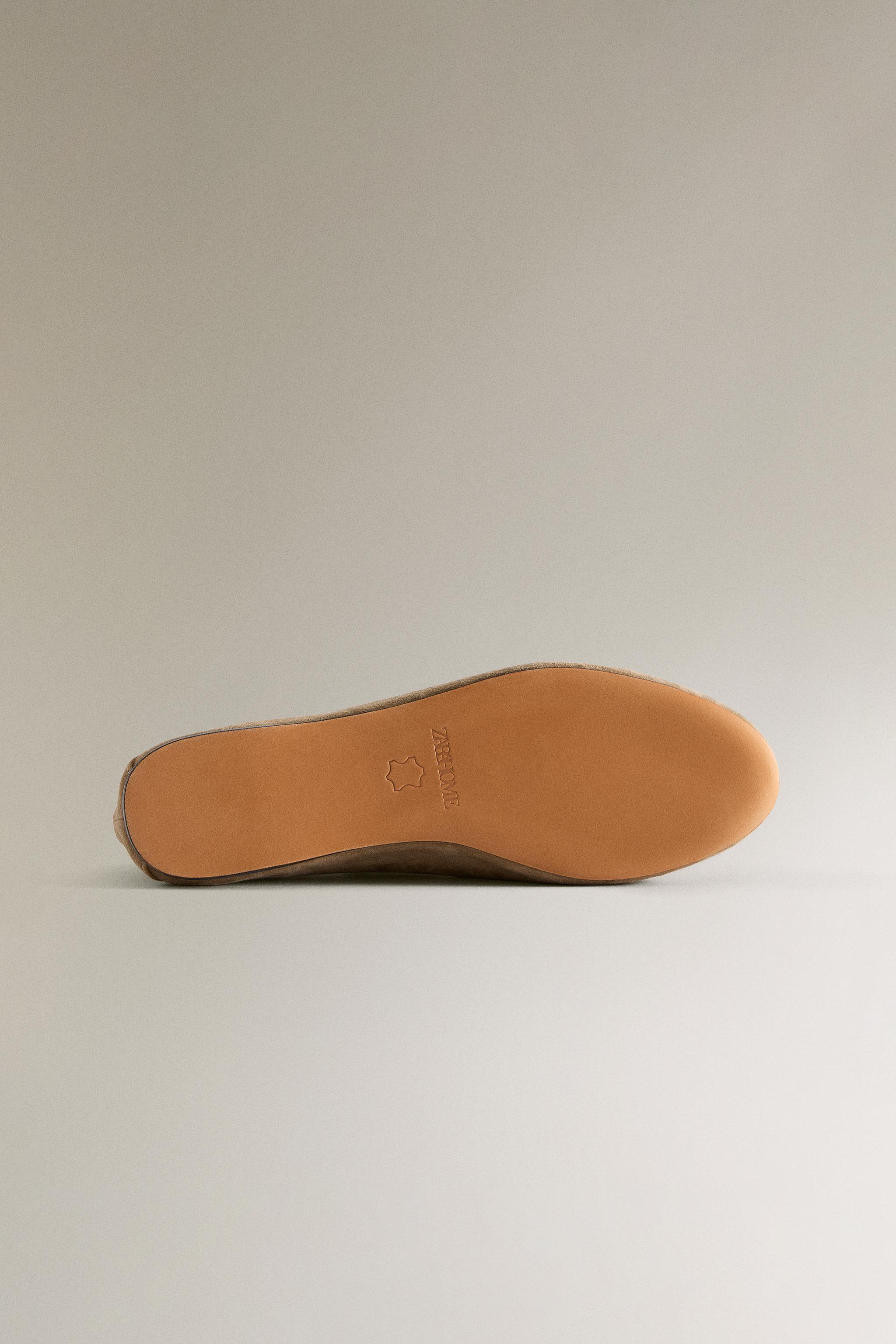 BALLERINES CUIR CROÛTE DE
