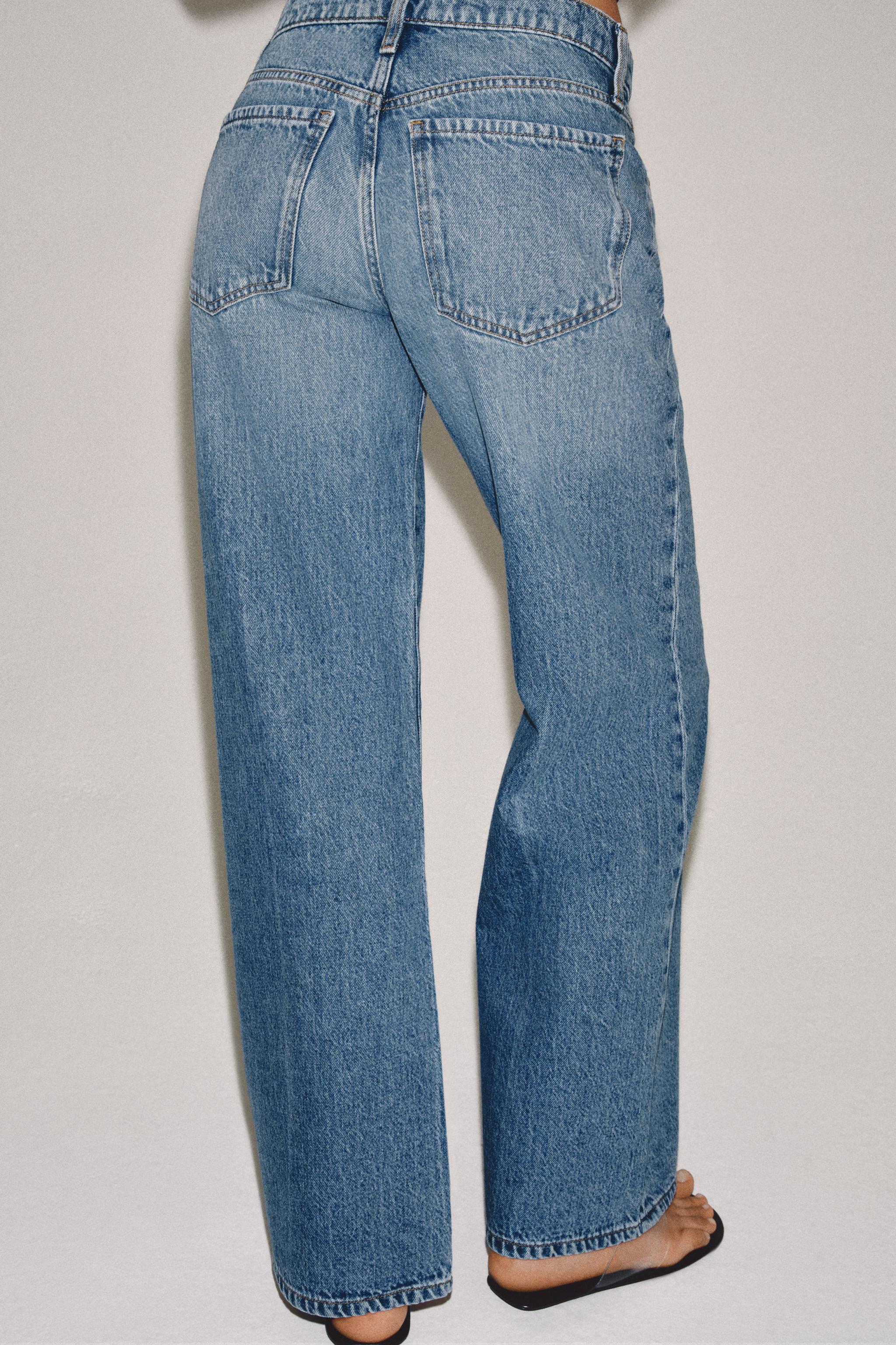 ZW COLLECTION WIDE LEG LOW RISE JEANS