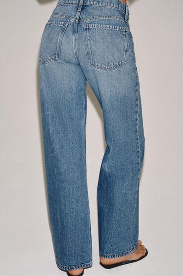 JEANS ZW COLLECTION WIDE LEG TIRO BAJO - Azul de Zara