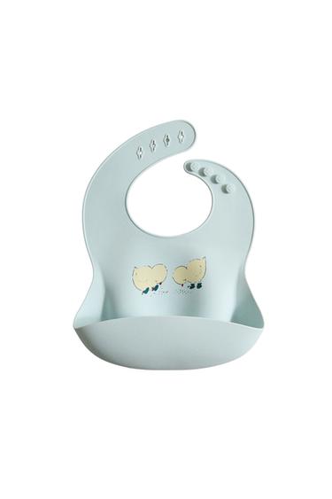 CHILDREN'S CHICK SILICONE BIB - أزرق الخاص بـ Zara