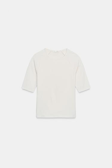 CAMISETA TACTO SUAVE - Crudo de Zara