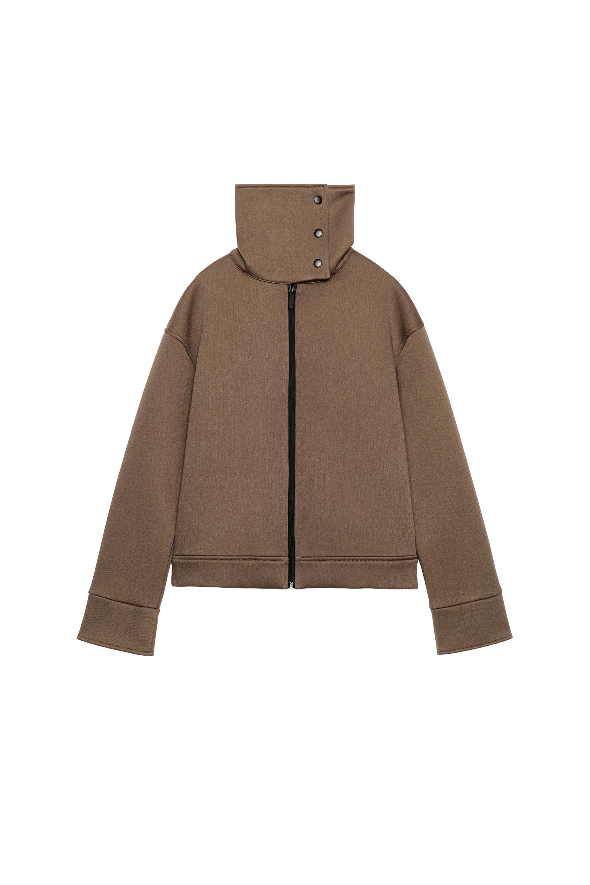 CHAQUETA COMBINADA CUELLO SUBIDO