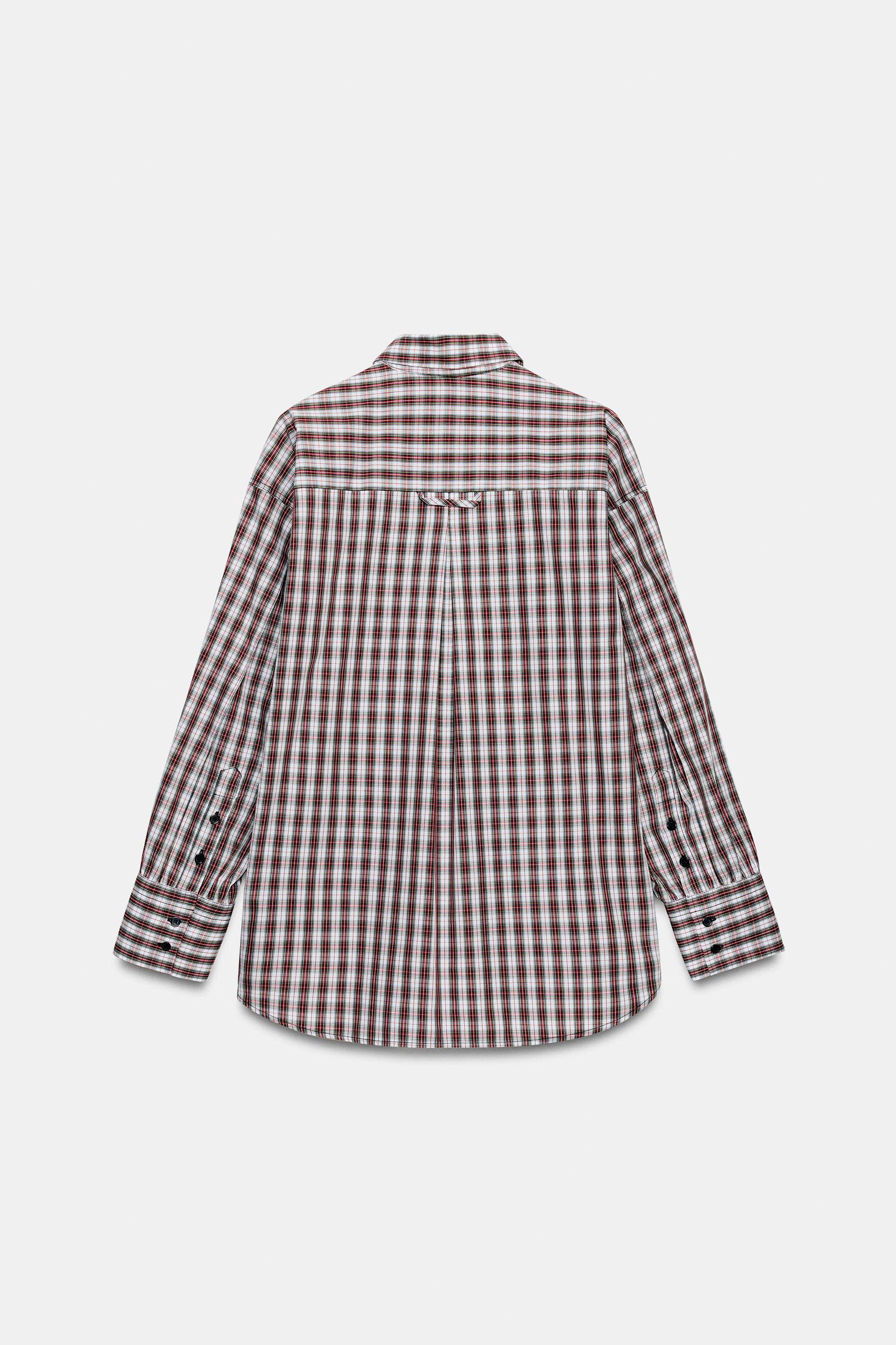 ZW COLLECTION OVERSIZED PLAID SHIRT