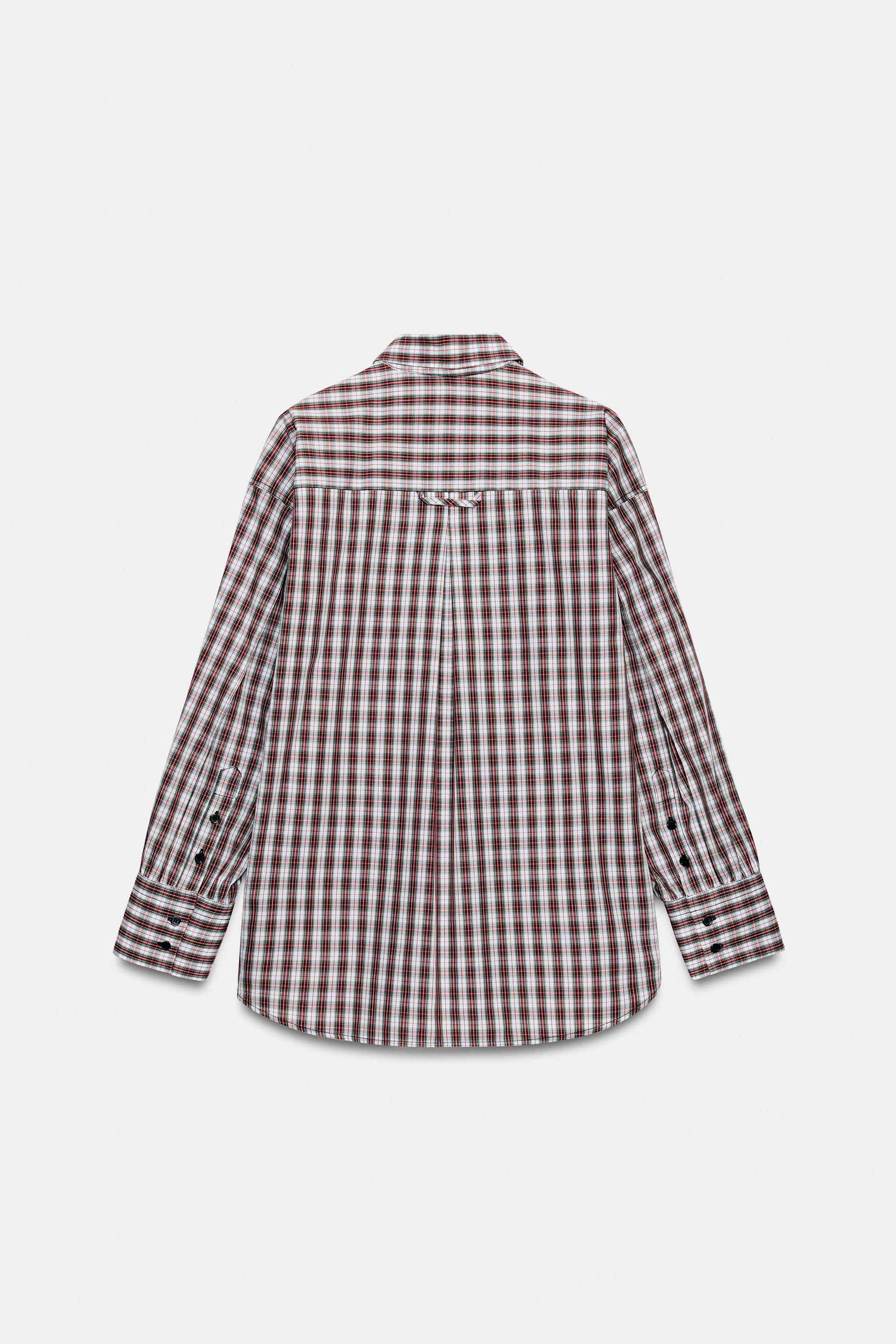 ZW COLLECTION OVERSIZED PLAID SHIRT thumbnail 7