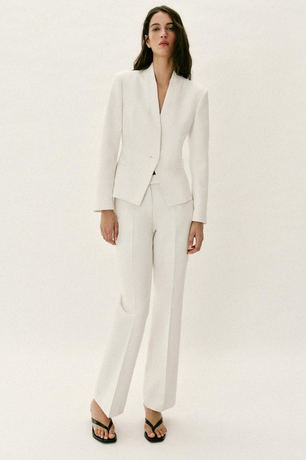 FITTED BLAZER WITH SHOULDER PADS - image 2