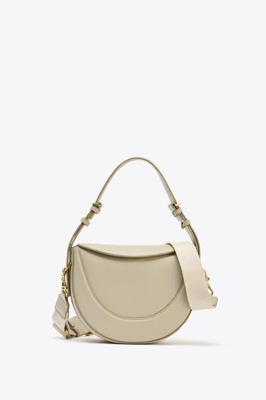 BOLSO BANDOLERA SOLAPA - Gris Topo de Zara - Imagen 0