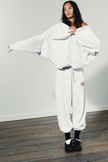 TEXT JOGGERS - Grey marl by Zara