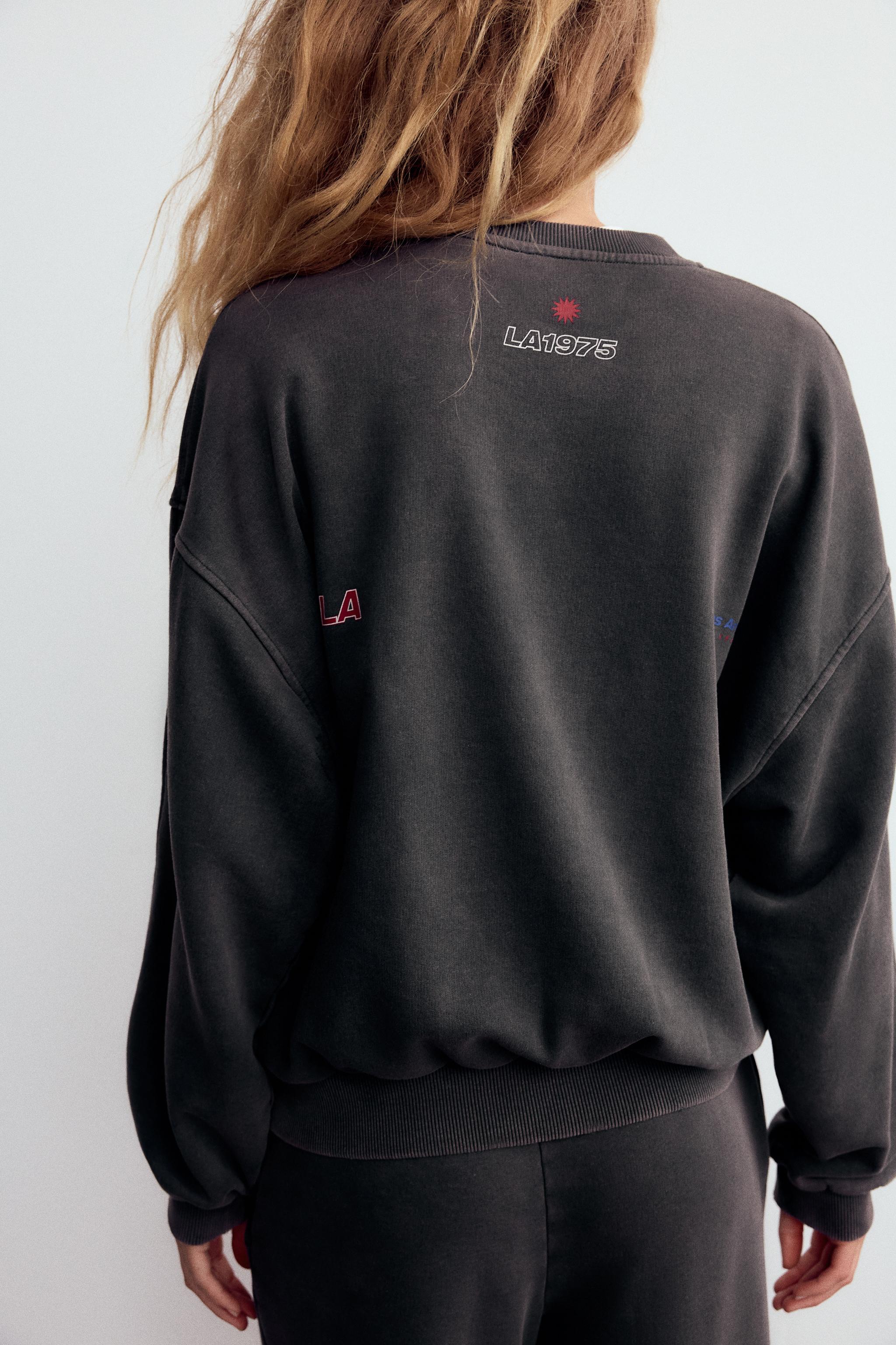 FADED SLOGAN SWEATSHIRT - Anthracite grey | ZARA Australia