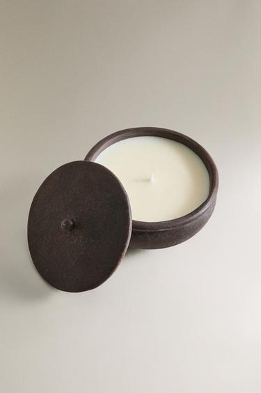 (220 G) BOUGIE PARFUMÉE LEATHER AMBER - Noir de Zara - Image 1